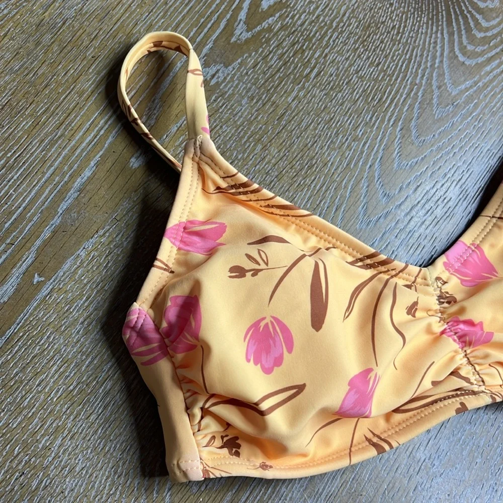 SANDFLOWER Yellow Cinched Bralette S